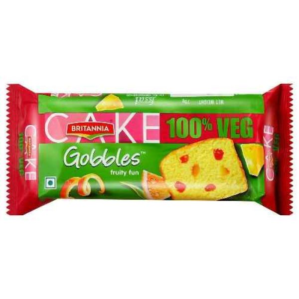 Britannia Gobbles Fruit Fun Veg Cake 64g
