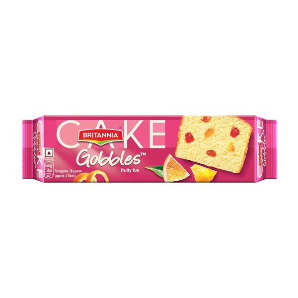 Brittania Gobbles Fruity Fun Cake 35g