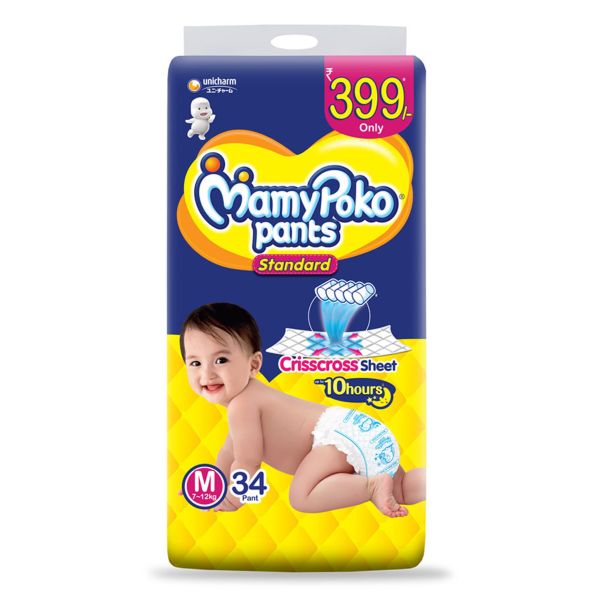 MamyPoko Standard Pants M (7-12kg) 34pc