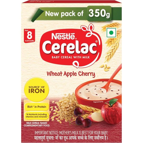 Nestle Cerelac Wheat Apple Cherry 8-12M 300g
