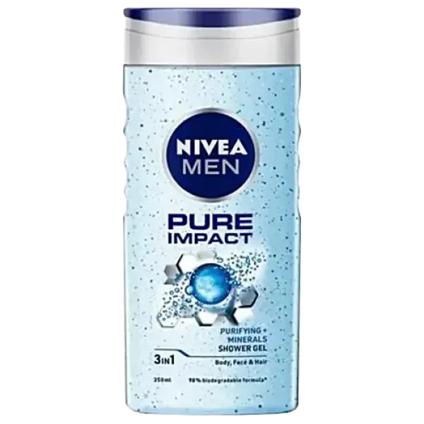 Nivea Pure Impact  3in1 Shower Gel 250ml