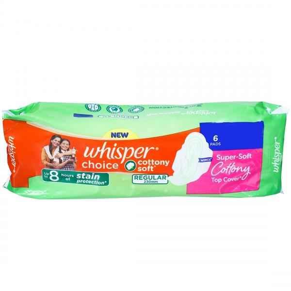 Whisper Choice Cottony Soft Regular 6Pads